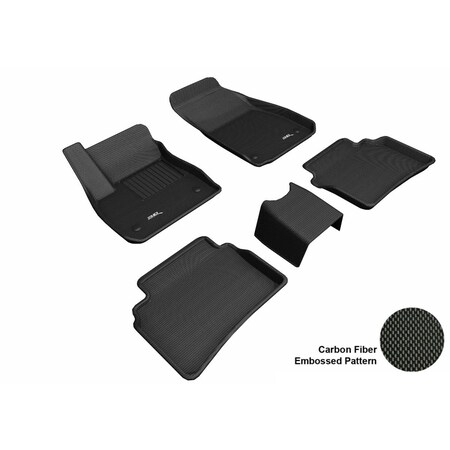 3D Maxpider Kagu First & Second Row Floor Mats for 2018 Buick Regal - Black L1BC03901509